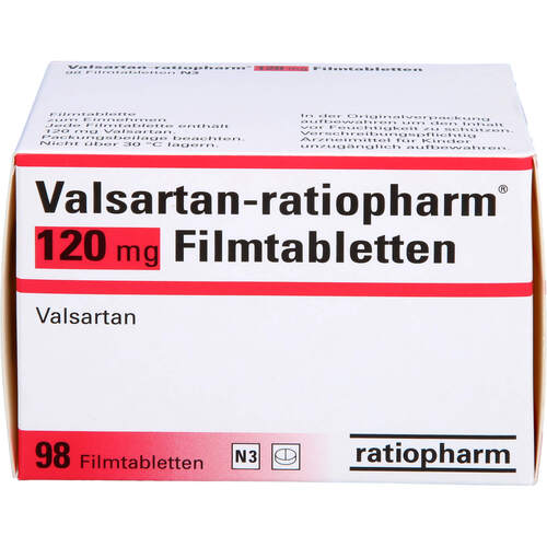 Valsartan-ratiopharm 120 mg Filmtabletten, 98 Stk., ratiopharm GmbH