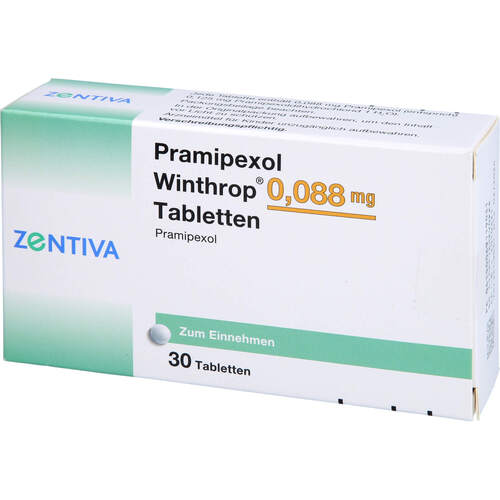 Pramipexol Winthrop 0.088mg Tabletten, 30 ST, Zentiva Pharma GmbH