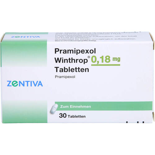 Pramipexol Winthrop 0.18mg Tabletten, 30 Stk., Zentiva Pharma GmbH