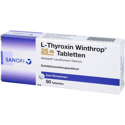 L-Thyroxin Winthrop 25ug, 50 Stk., Sanofi-Aventis Deutschland GmbH