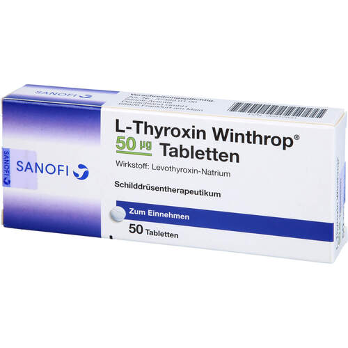 L-Thyroxin Winthrop 50ug, 50 Stk., Sanofi-Aventis Deutschland GmbH
