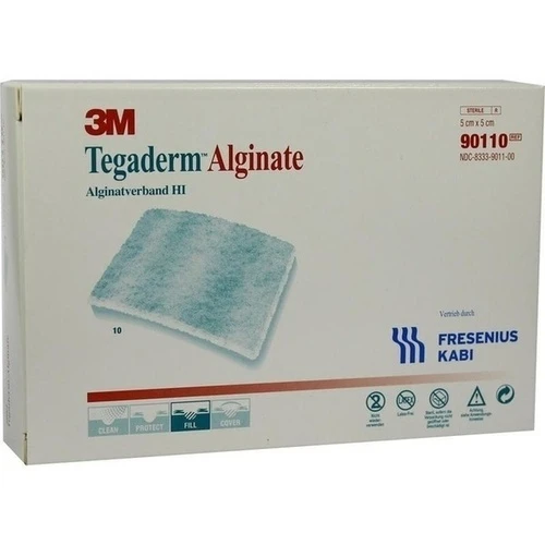 Tegaderm Alginate FK 5x5cm Kompressen, 10 Stk., Fresenius Kabi Deutschland GmbH