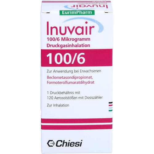 Inuvair 100/6ug 120 Hübe Druckgasinhalat, 1 Stk., Eurimpharm Arzneimittel GmbH
