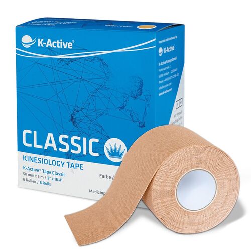 K-Active Tape Classic beige 50mm x 5m, 6 Stk., K-Active Europe GmbH