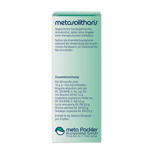METASOLITHARIS, 100 ml, Meta Fackler Arzneimittel GmbH