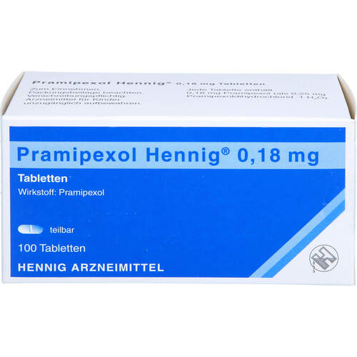 Pramipexol Hennig 0.18mg Tabletten, 100 Stk., Hennig Arzneimittel GmbH & Co. KG