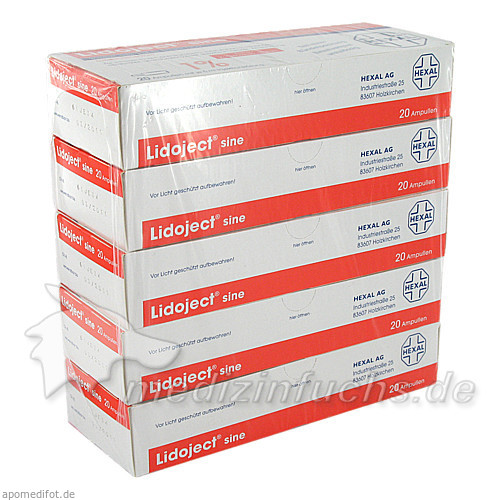 LIDOJECT sine 1% Injektionslösung in Ampullen, 100x5 ml, Hexal AG