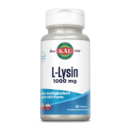 L-Lysin 1000 mg KAL, 50 Stk., Supplementa GmbH