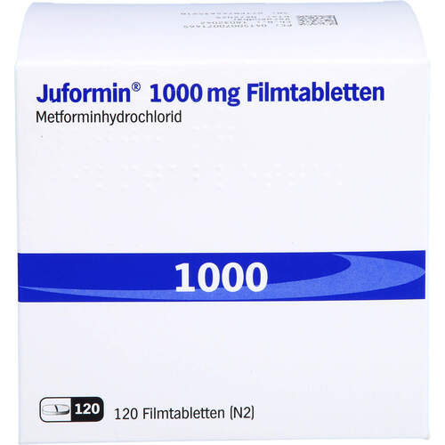 Juformin 1000mg Filmtabletten, 120 Stk., JUTA Pharma GmbH