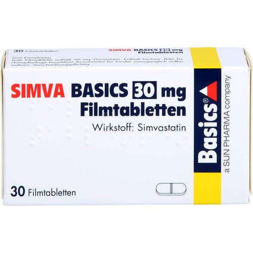 SIMVA BASICS 30mg Filmtabletten, 30 ST, Basics GmbH