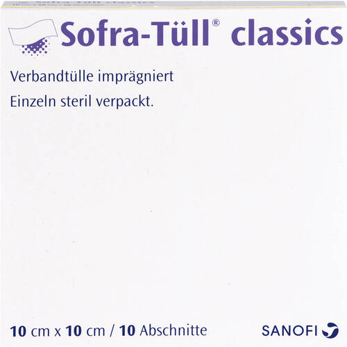 SOFRA TÜLL classics 10x10 cm Abschnitte, 10 Stk., Sanofi-Aventis Deutschland GmbH