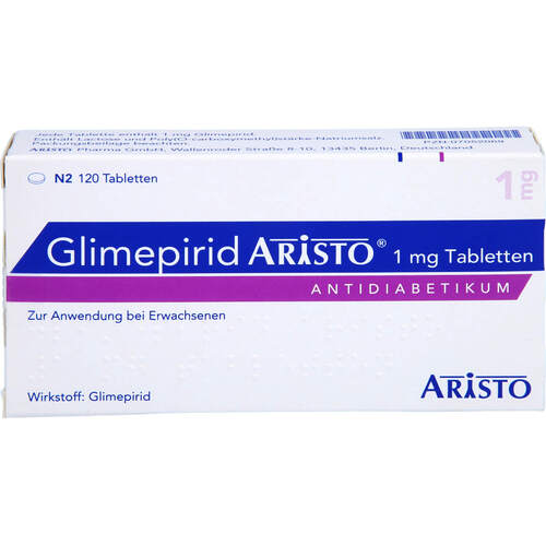Glimepirid Aristo 1mg Tabletten, 120 Stk., Aristo Pharma GmbH