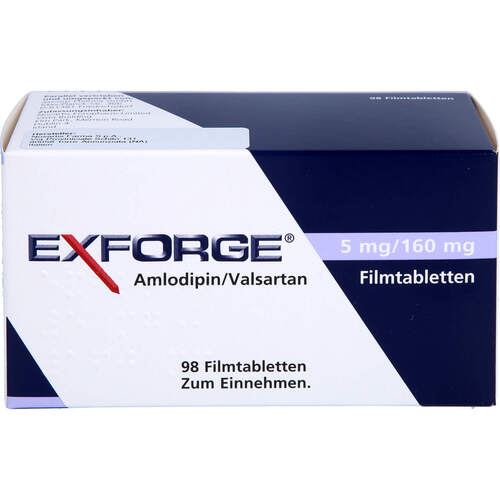 Exforge 5mg/160mg Filmtabletten, 98 Stk., Axicorp Pharma GmbH