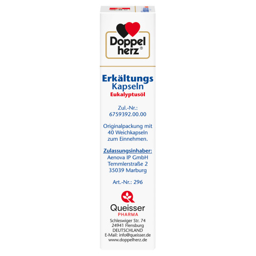 Doppelherz Erk&auml;ltungs Kapseln Eukalyptus, 40 Stk., Queisser Pharma GmbH & Co. KG