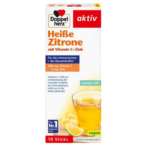 Doppelherz Hei&szlig;e Zitrone Vitamin C + Zink, 10 Stk., Queisser Pharma GmbH & Co. KG