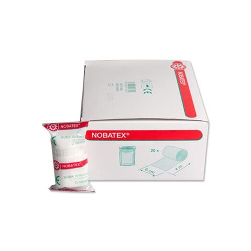NOBATEX 4MX6CM FOLIE ELASTISCHE MULLBINDE, 20 Stk., Nobamed Paul Danz AG