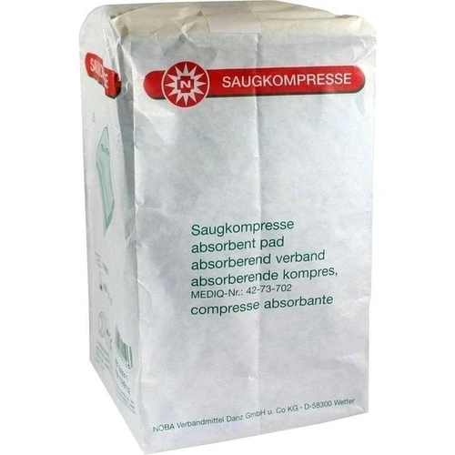 SAUGKOMPRESSEN 10x10 cm unsteril, 25 Stk., Nobamed Paul Danz AG