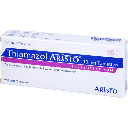 Thiamazol Aristo 10mg Tabletten, 50 Stk., Aristo Pharma GmbH