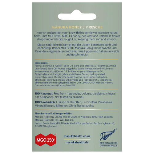 MANUKA HEALTH LIPPENBALSAM, 4,5 g, Hager Pharma GmbH