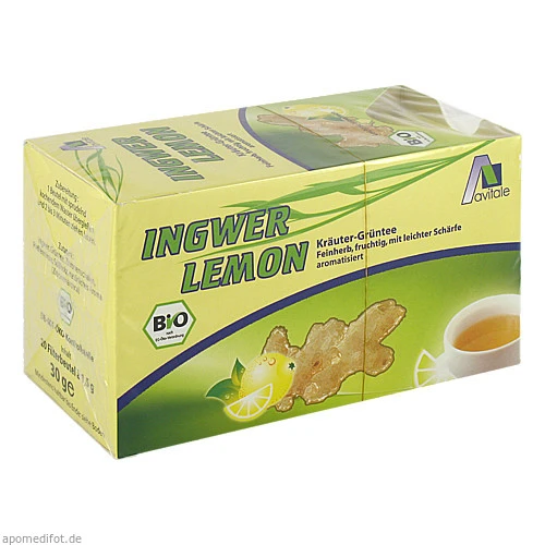 INGWER LEMON Biotee Filterbeutel, 20 St, Avitale GmbH