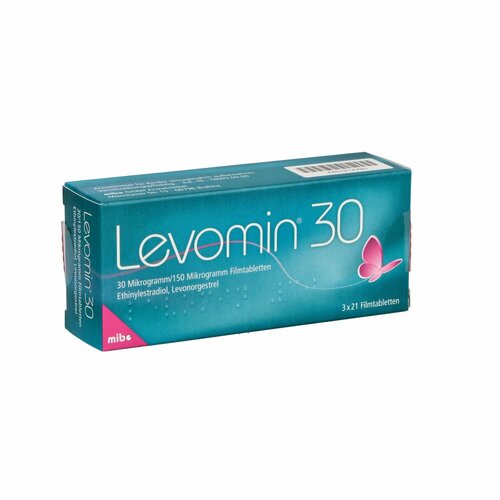 Levomin 30 30 Mikrogramm/150 Mikrogramm Filmtab., 3X21 ST, Mibe GmbH Arzneimittel