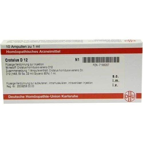 CROTALUS D 12 Ampullen, 10x1 ml, DHU-Arzneimittel GmbH & Co. KG
