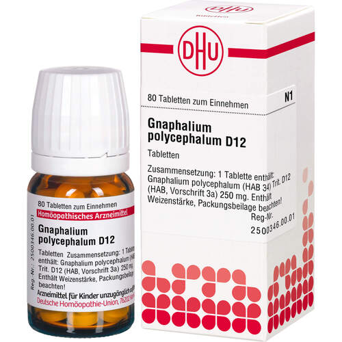 GNAPHALIUM POLYCEPHALUM D 12 Tabletten, 80 Stk., DHU-Arzneimittel GmbH & Co. KG