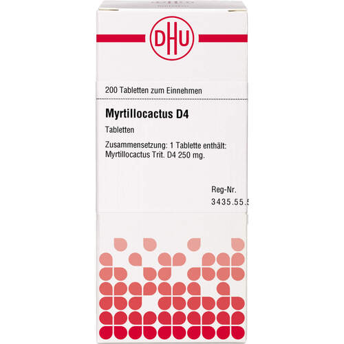MYRTILLOCACTUS D 4 Tabletten, 200 Stk., DHU-Arzneimittel GmbH & Co. KG