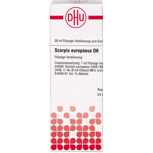 SCORPIO EUROPAEUS D 6, 20 ml, Dhu-Arzneimittel GmbH & Co. KG