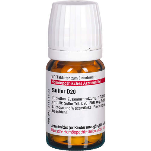 SULFUR D 20 Tabletten, 80 Stk., DHU-Arzneimittel GmbH & Co. KG