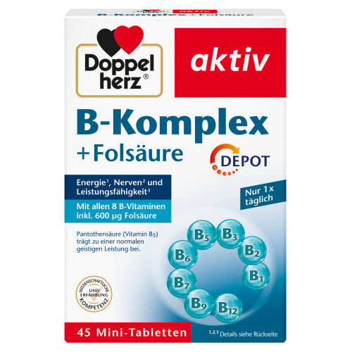 Doppelherz B-Komplex + Folsäure, 45 Stk., Queisser Pharma GmbH & Co. KG