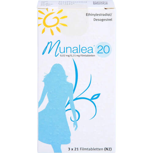 Munalea 20 0.02mg/0.15mg Filmtabletten, 3x21 Stk., Hormosan Pharma GmbH