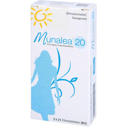 Munalea 20 0.02mg/0.15mg Filmtabletten, 3x21 Stk., Hormosan Pharma GmbH