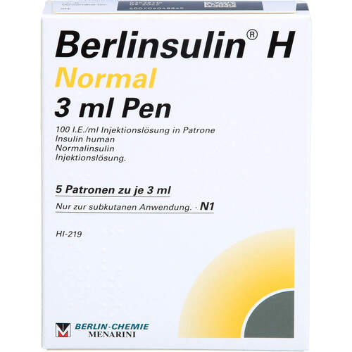 BERLINSULIN H NORMAL 3ML PEN, 5x3 ml, Lilly Deutschland GmbH