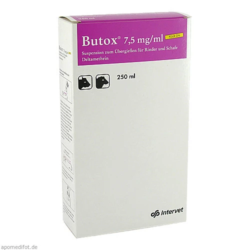 BUTOX 7,5 pour on Lösung f.Rinder/Schafe, 250 ml, Intervet Deutschland GmbH