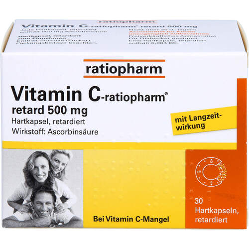 VITAMIN C-ratiopharm retard 500mg, 30 ST, ratiopharm GmbH