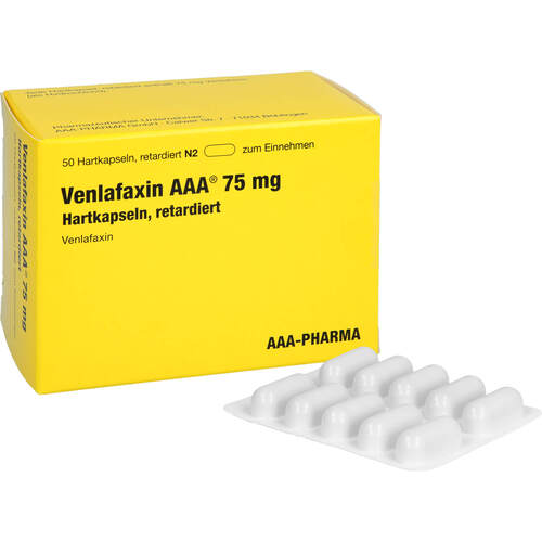 Venlafaxin AAA 75 mg Hartkapseln retardiert, 50 Stk., Aaa - Pharma GmbH