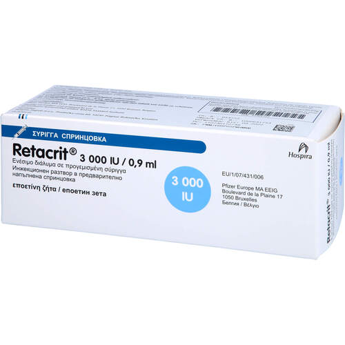 Retacrit 3000I.E./0.9ml Inj.-Lsg.i.e.Fertigspr., 6 Stk., Eurimpharm Arzneimittel GmbH