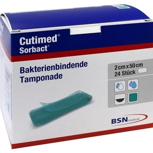 Cutimed Sorbact Tamponaden 2x50cm, 24 Stk., Bsn Medical GmbH