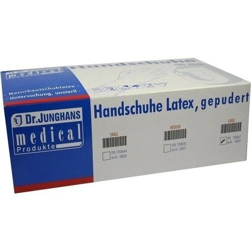 Handschuhe Unters. Latex GROSS unsteril, 100 Stk., Dr. Junghans Medical GmbH