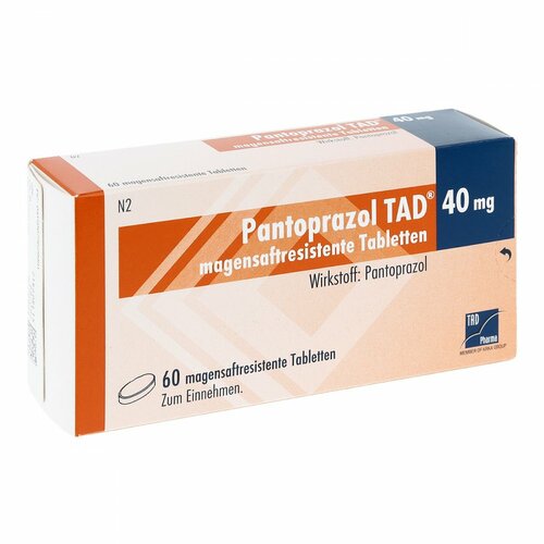 Pantoprazol TAD 40mg magensaftresistente Tabletten, 60 st, TAD Pharma GmbH