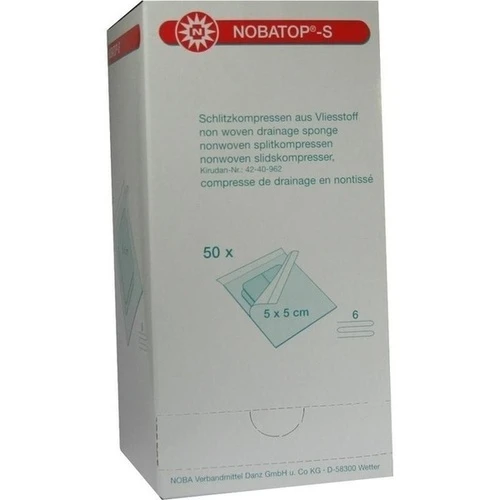 NOBATOP S 5X5CM STERILE KOMPRESSEN, 50x2 Stk., Nobamed Paul Danz AG