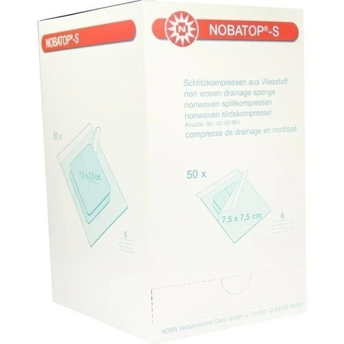 NOBATOP S 7.5X7.5CM STERILE KOMPRESSEN, 50x2 Stk., Nobamed Paul Danz AG