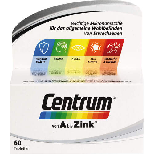 CENTRUM A-Zink+FloraGlo Lutein Caplette, 60 Stk., Pfizer Consumer Healthcare GmbH
