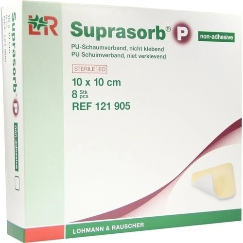 Suprasorb P PU-Schaum nicht kl. 10x10cm, 8 Stk., Lohmann & Rauscher GmbH & Co. KG