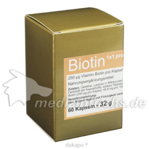 Biotin 1 x 1 pro Tag, 60 Stk., Fbk-Pharma GmbH