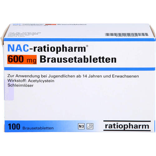 NAC-ratiopharm 600mg Brausetabletten, 100 Stk., ratiopharm GmbH