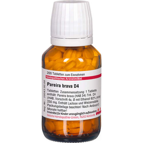 PAREIRA BRAVA D 4 Tabletten, 200 Stk., DHU-Arzneimittel GmbH & Co. KG