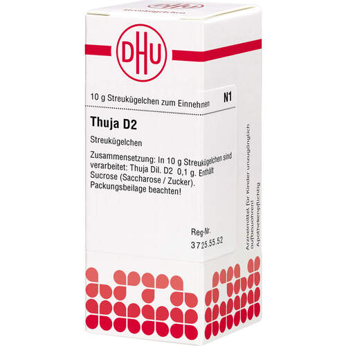 THUJA D 2, 10 g, Dhu-Arzneimittel GmbH & Co. KG