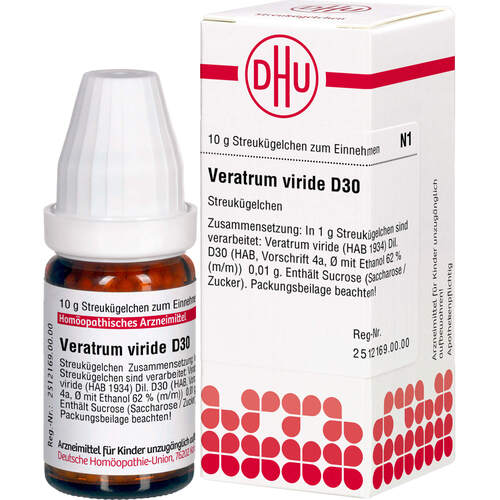 VERATRUM VIRIDE D30, 10 G, Dhu-Arzneimittel GmbH & Co. KG